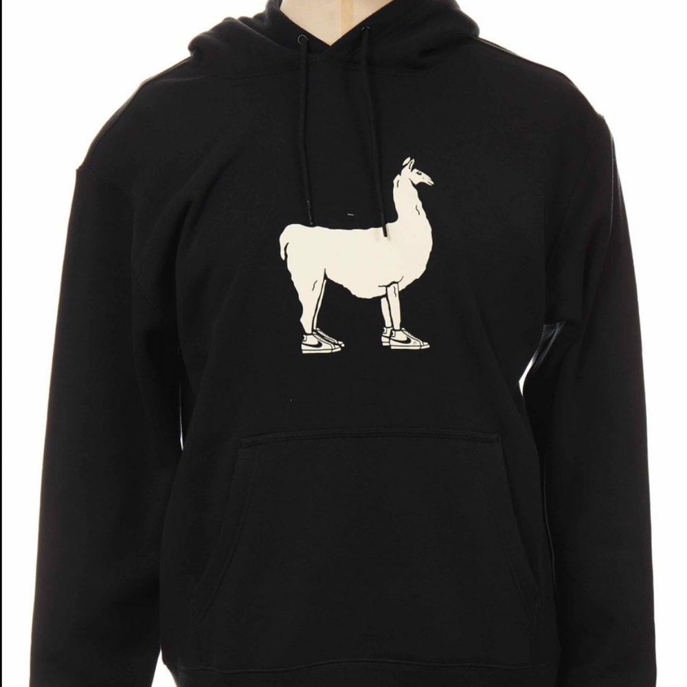 Nike Black Hoodie with Llama Graphic